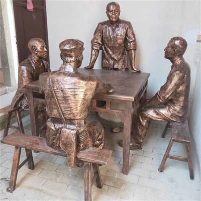 廣西玻璃鋼人物雕塑廠家 挑擔人物雕塑造型